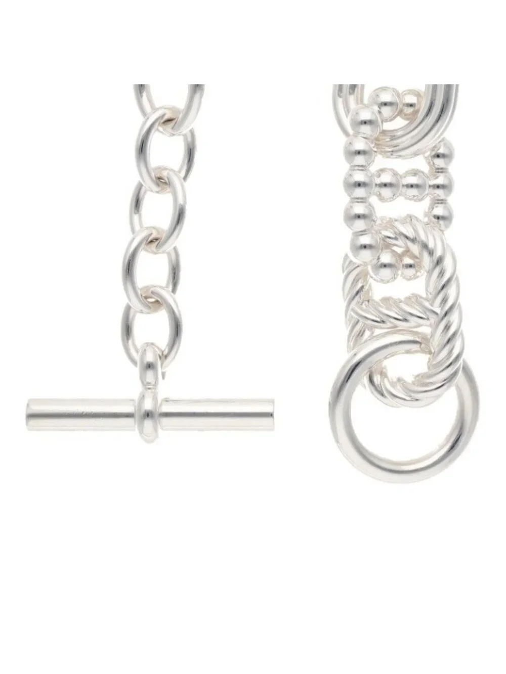 Hermes Chaine D'Ancre Alea II GM Silver Bracelet